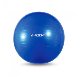 Star Sports Gym Ball Blue EB240-07 (55cm) Anti-Burst Exercise Ball for Yoga, Pilates, Core Strength, and Rehabilitation - Foot Pump Included